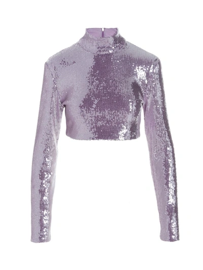 ROTATE BIRGER CHRISTENSEN ROTATE SEQUIN CROPPED TOP