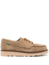 Sebago Lace-up Suede Loafers In Camel