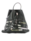 KENZO BLACK LEATHER BACKPACK,6689375