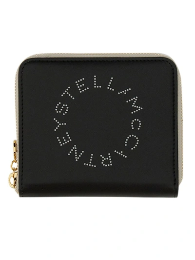 Stella Mccartney Zipped Wallet In Black