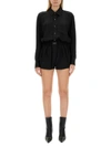 ALEXANDER WANG T T BY ALEXANDER WANG SHORT JUMPSUIT WITH BOXER SILHOUETTE