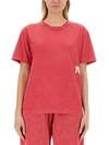 Alexander Wang T T By Alexander Wang Slim-fit T-shirt With Embossed Logo In Pink