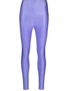 The Andamane Crystal High-waisted Skinny Leggings In Lilac