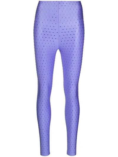 The Andamane Holly Crystal Leggings In Light Purple