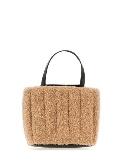 Themoirè Mini Air Re-fur Bag In Beige