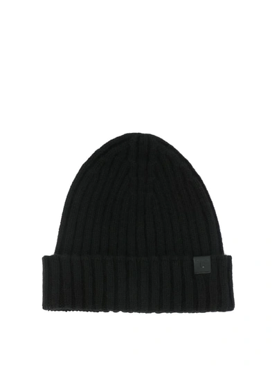 Tom Ford Ribbed Beanie In Black