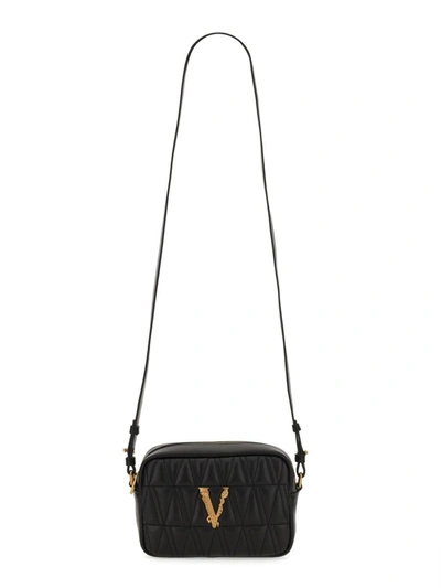 Versace "virtus" Shoulder Bag In Nero