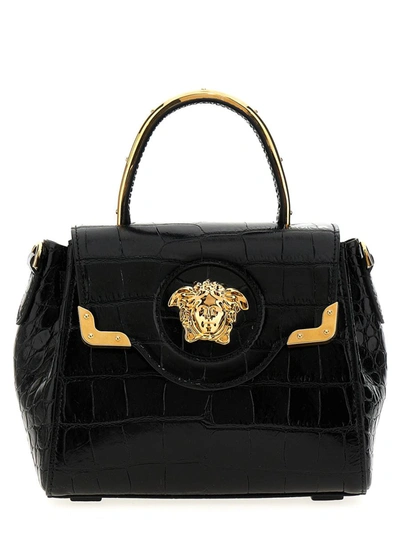 Versace 'la Medusa' Small Handbag In Black