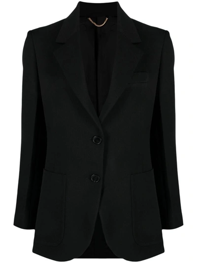 Victoria Beckham Wool Blend Single-breasted Jacket In Black