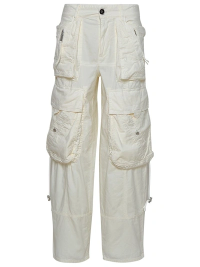 Dsquared2 Wide-leg Cargo Pants In White