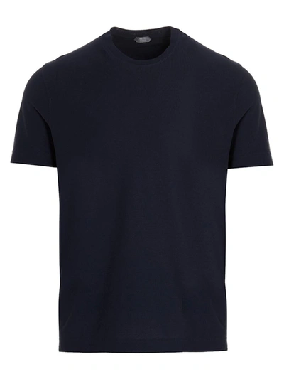 Zanone Ice Cotton T-shirt In Blue