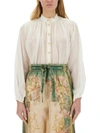 Zimmermann Junie Stitch-detail Ramie Blouse In Ivory