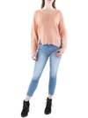 NO COMMENT WOMENS KNIT V NECK PULLOVER SWEATER