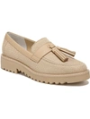 Franco Sarto Carolynn 9 Womens Tassl Slip On Loafer Heels In Beige