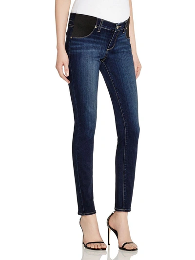 Paige Verdugo Womens Maternity Stretch Skinny Jeans In Blue