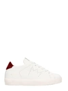 LEATHER CROWN LOW LC06 WHITE LEATHER SNEAKERS,7346112