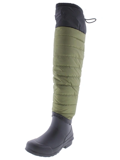 Tretorn Harriet Womens Nylon Over-the-knee Rain Boots In Green