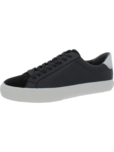Vince Fulton Womens Leather Low Top Casual And Fashion Sneakers In Black