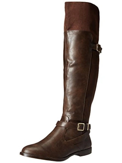 Bella Vita Romy Ii Womens Suede Belted Riding Boots In Brown