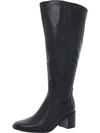 27 EDIT EDDA WOMENS LEATHER WIDE CALF KNEE-HIGH BOOTS