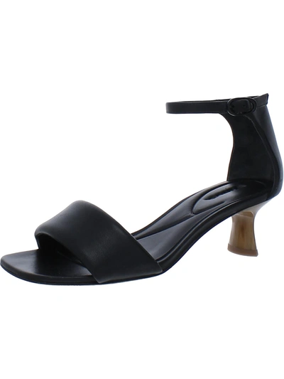 Vince Pepa Womens Leather Ankle Strap Heels In Black