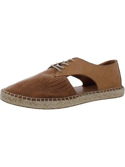 Bueno Nimi Womens Leather Lace-up Espadrilles In Brown
