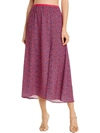 FRENCH CONNECTION VERONA WOMENS FLORAL PRINT SPLIT SIDE MIDI SKIRT
