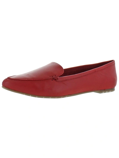 Me Too Audra Womens Leather Pointed Toe Loafers In Red