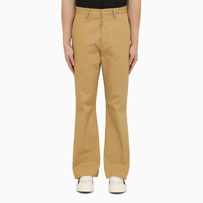 Amiri Beige Cotton Trousers Men In Brown