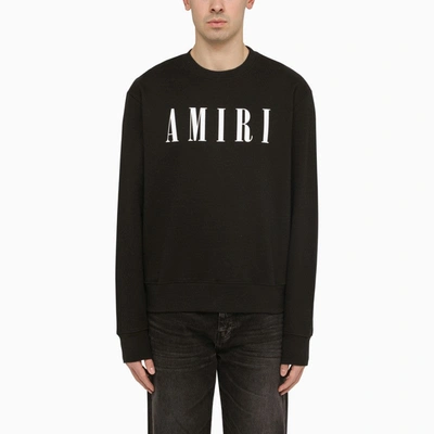 Amiri Black Crewneck Sweatshirt With Logo Men