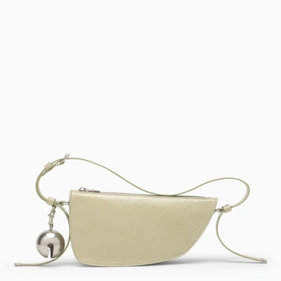 BURBERRY BURBERRY SMALL SHIELD LIGHT GREEN LEATHER BAG WOMEN
