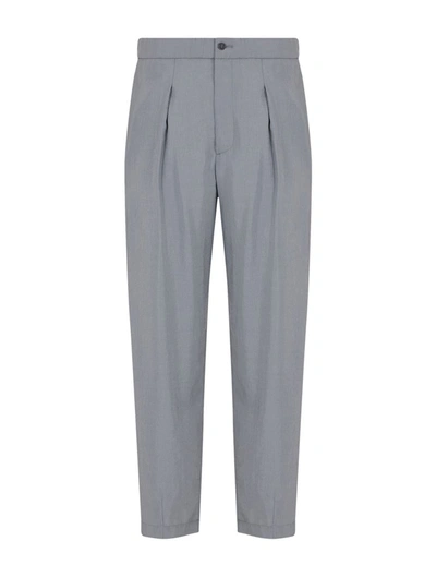 Giorgio Armani Regular & Straight Leg Pants In Grey