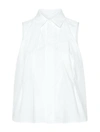 Sacai Cut-out Sleeveless Shirt In White