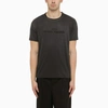 MAISON MARGIELA MAISON MARGIELA BLACK WASHED-OUT COTTON T-SHIRT WITH REVERSE LOGO MEN