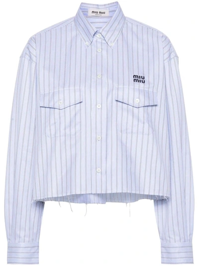 Miu Miu Shirts In Blue