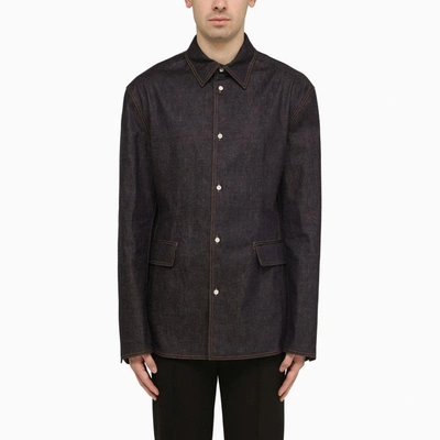 Prada Blue Denim Shirt Jacket Men