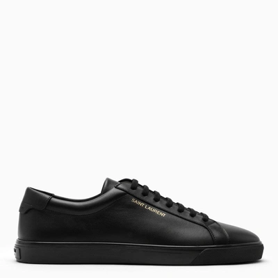 SAINT LAURENT SAINT LAURENT ANDY LOW-TOP SNEAKERS IN BLACK LEATHER MEN