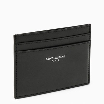 Saint Laurent Black Leather Card Holder Men