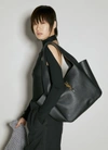 Saint Laurent Bea Deerskin Leather Tote In Black