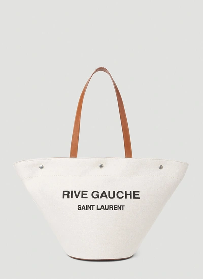 Saint Laurent Women Rive Gauche Tote Bag In White