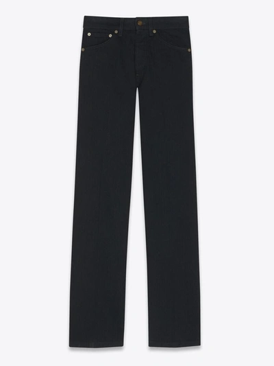 Saint Laurent Denim Trousers Clothing In Black