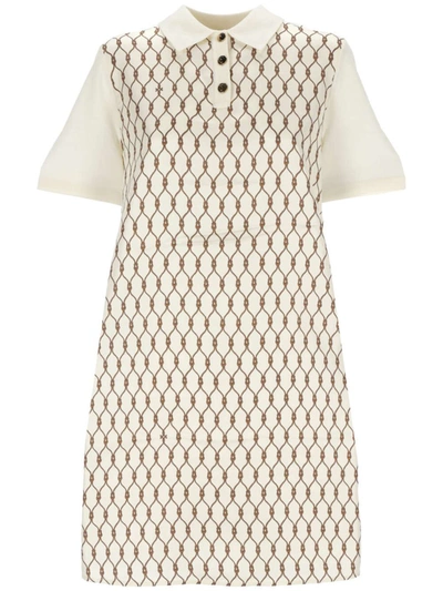 Tory Burch Dresses In New Ivory / Brown Knot