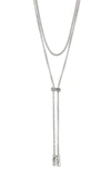 MELROSE AND MARKET LAYERED CHAIN Y-DROP NECKLACE