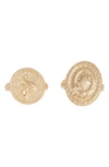 MELROSE AND MARKET SET OF TWO COIN RINGS