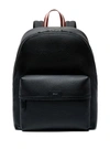 Bally Code Leather Backpack In Black