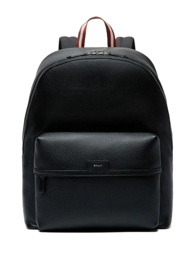 Bally Code Leather Backpack In Black