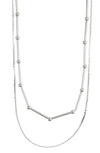 NORDSTROM RACK NORDSTROM RACK MIXED LAYERED CHAIN NECKLACE