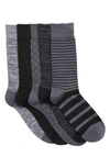 Nordstrom Rack Ultra-soft 5-pack Crew Socks In Black -charcoal Multi