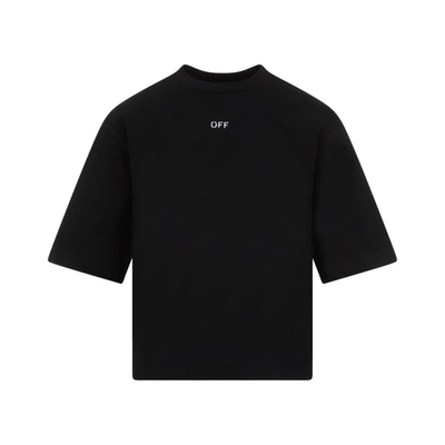 Alexander Mcqueen Off-white Embr Arrow Basic Tee Tshirt In Black White