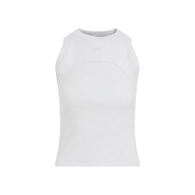 Alexander Mcqueen Off-white Off Stamp Rib Round Tank Top